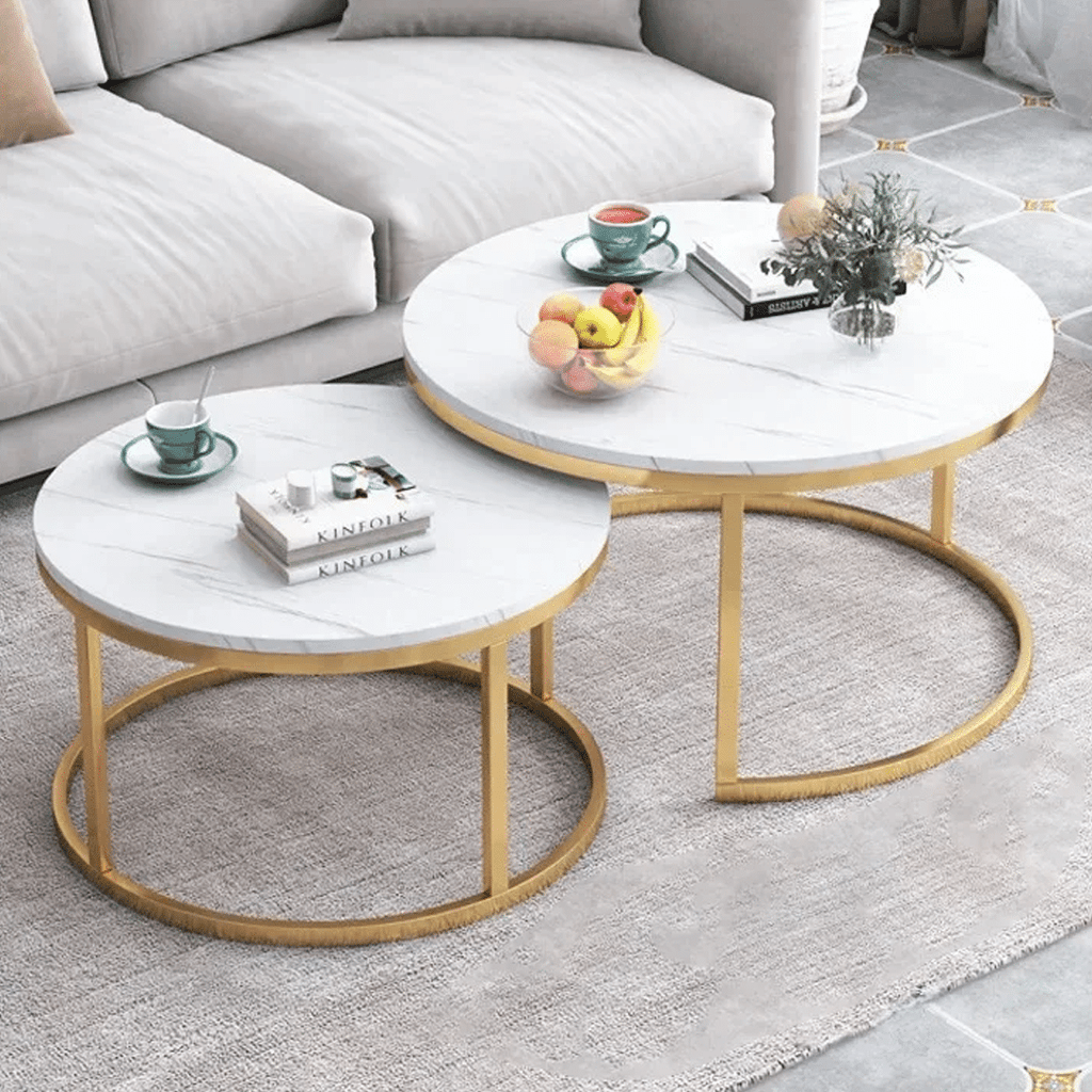 LUKSUZNI MRAMORNI STOLIĆ 2 KOMADA