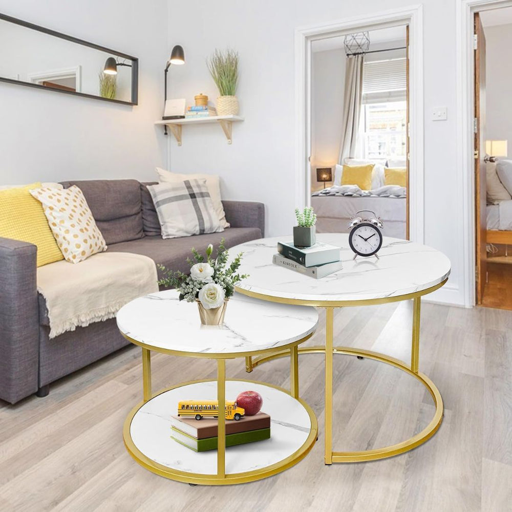 LUKSUZNI MRAMORNI STOLIĆ 2 KOMADA