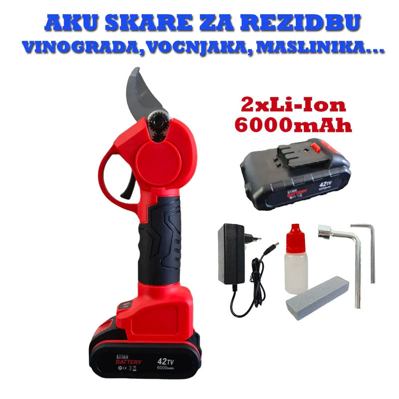 AKU ŠKARE ZA OBREZIVANJE/REZIDBU XXL x2 BATERIJE 42V / 82V