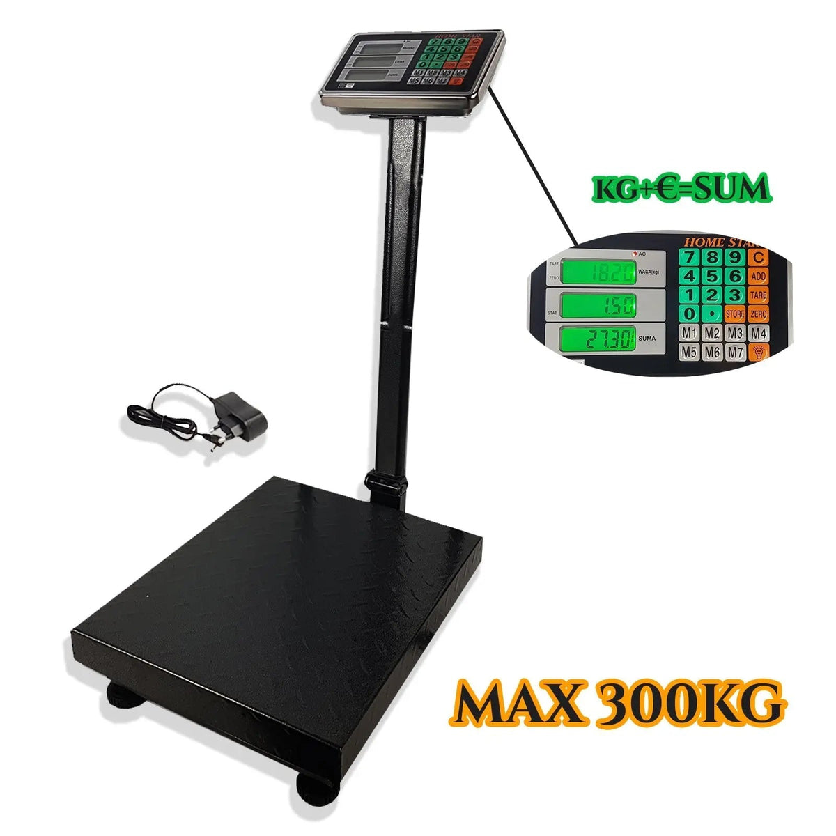 PROFESIONALNA DIGITALNA VAGA DO 300 kg SA KALKULATOROM