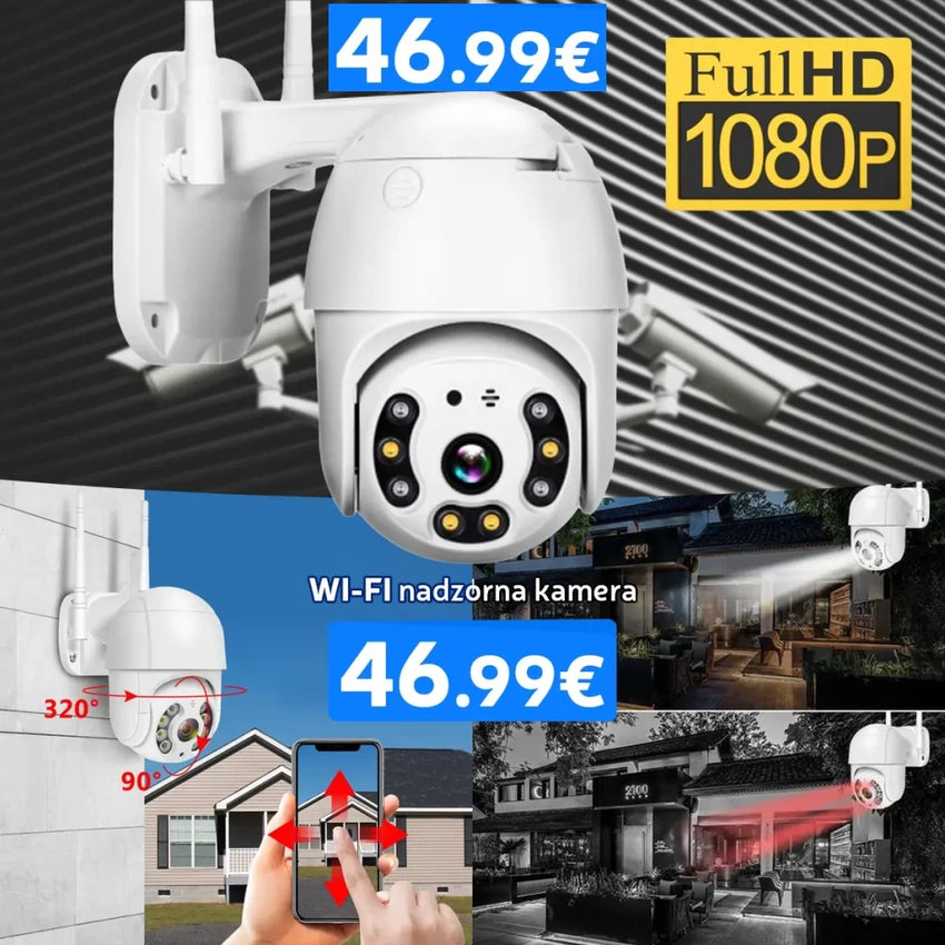 WIFI VODOOTPORNA ROTIRAJUĆA KAMERA 360°