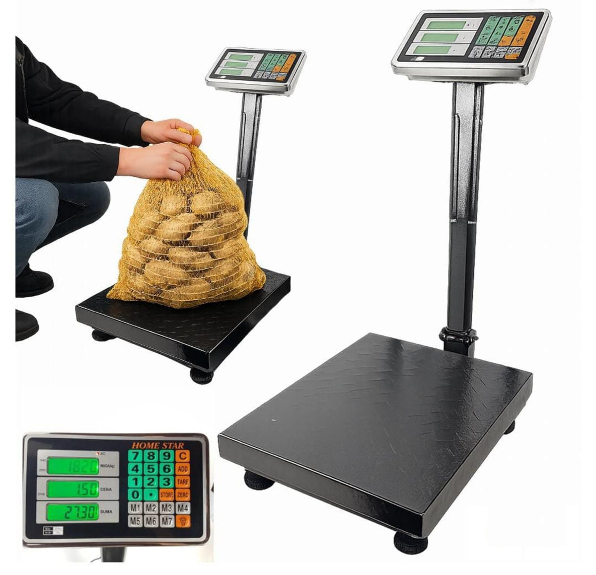 PROFESIONALNA DIGITALNA VAGA DO 300 kg SA KALKULATOROM