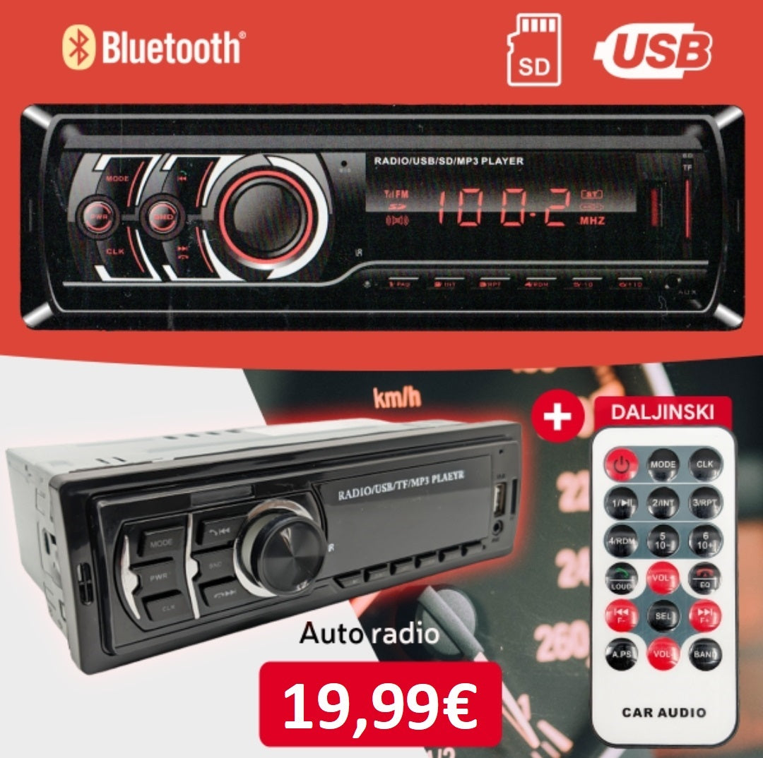 RADIO BLUETOOTH MP3 FM AUX SD USB WMA AUTO RADIO