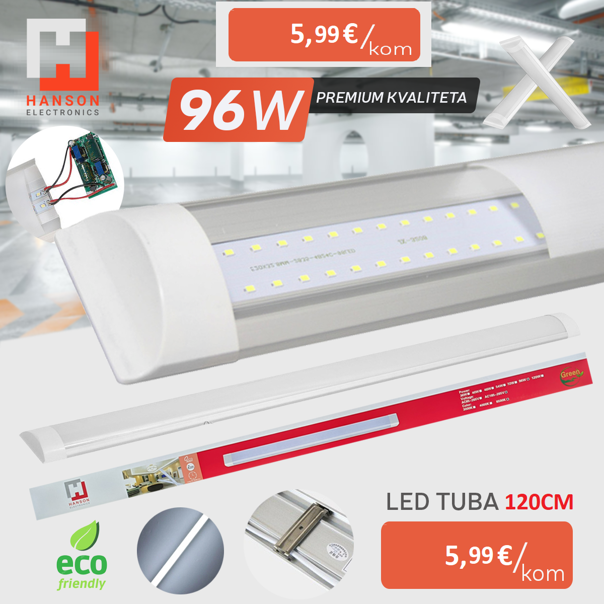 LED TUBE HANSON TRIDONIC 120CM