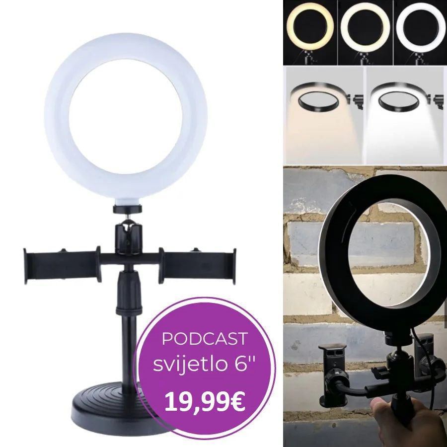 LED PRSTEN SA STALKOM ZA 2 MOBITELA
