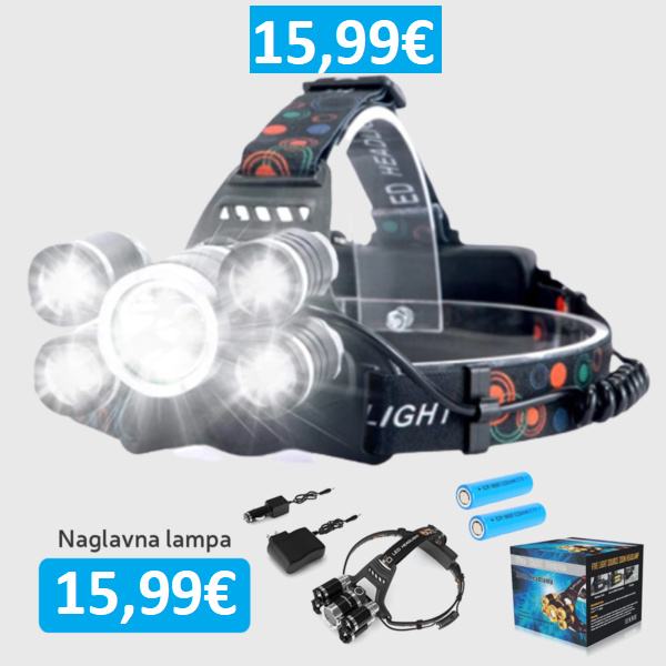 PROFESIONALNA NAGLAVNA LAMPA PUNJIVA 5 DIODA