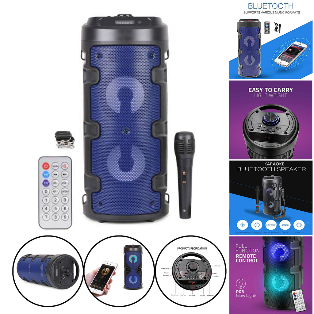 ZVUČNIK + MIKROFON+DALJINSKI + FM+USB+AUX+MIC+MICRO SD