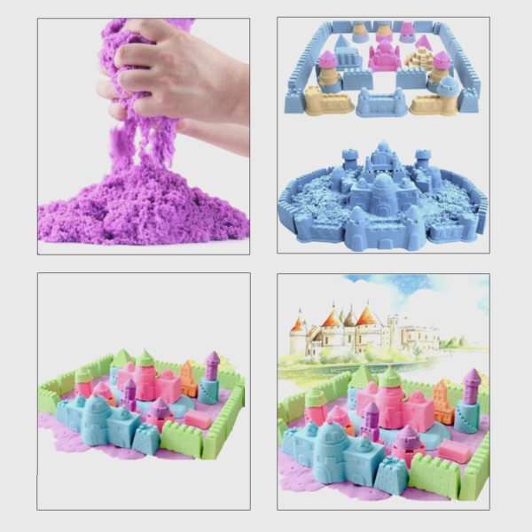 KINETIČKI PIJESAK 2KG + KALUPI + KANTA