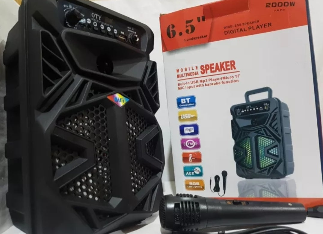 2000W BLUETOOTH KARAOKE ZVUČNIK + MIKROFON +GRATIS USB HUB