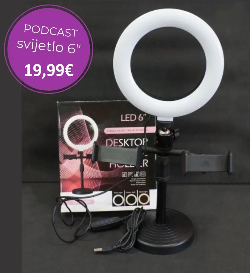 LED PRSTEN SA STALKOM ZA 2 MOBITELA